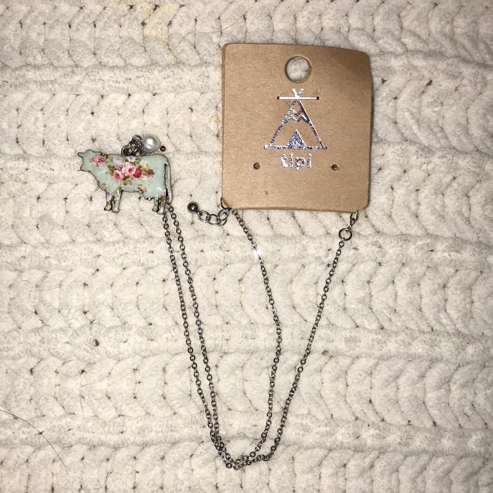 BOHO Cow Necklace 🐄🌷🌿